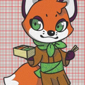 Serviettes de bain avec broderie - Renard Japonais 1