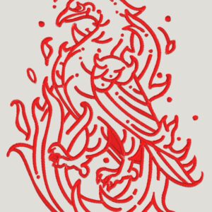 Serviettes de bain avec broderie - Phénix 1